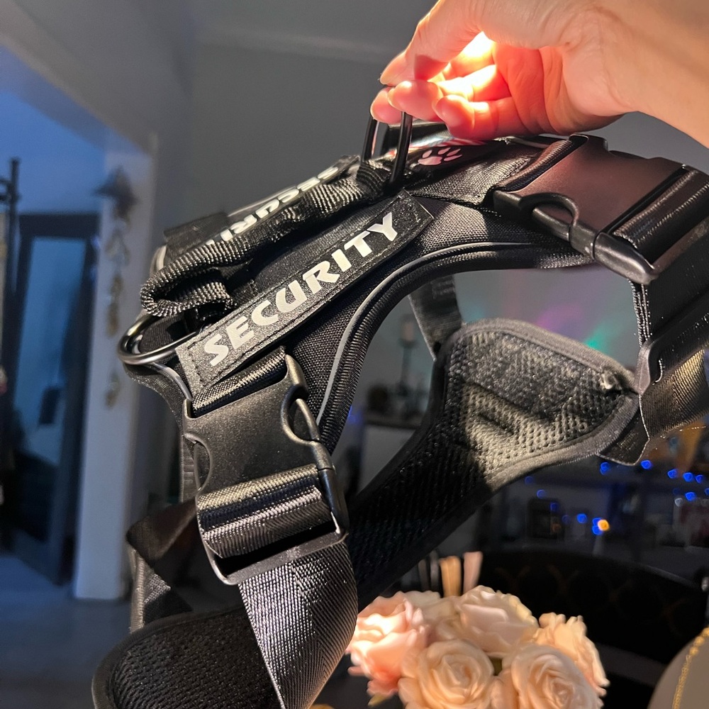 Black Security Dog Harness Size L Brand New - Picture 5 of 13